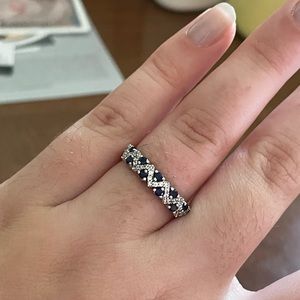 Zales Diamond and Sapphire Ring Band